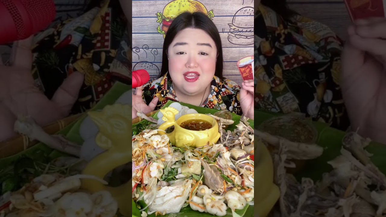 MÚKBENG GỎI GÀ MĂNG CỤT #food #mukbang 