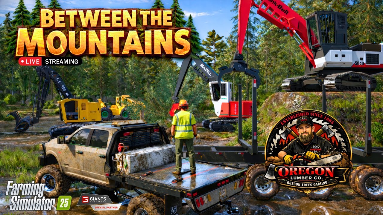 🌲 Massive Mountain Logging Operation! | Between the Mountains | FS25 Live