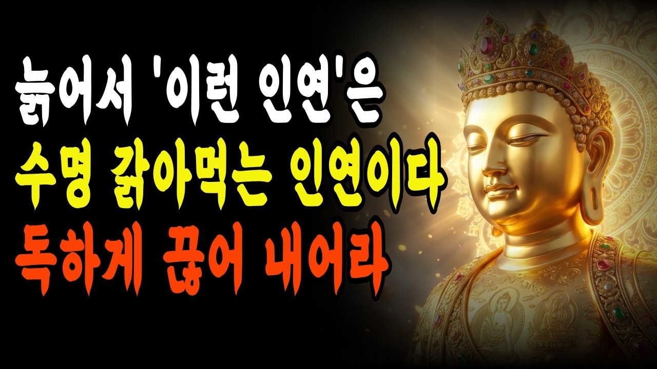 노년에 이런 사람만 끊어내도 수명이 10년은 늘어납니다l부처님지혜l불교지혜 l마음공부