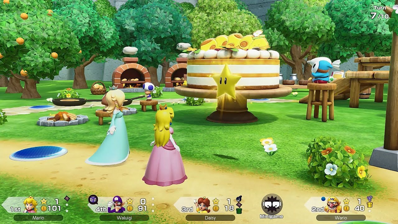 Super Mario Party Jamboree #323 Mega Wiggler's Tree Party Peach vs Daisy vs Wario vs Waluigi