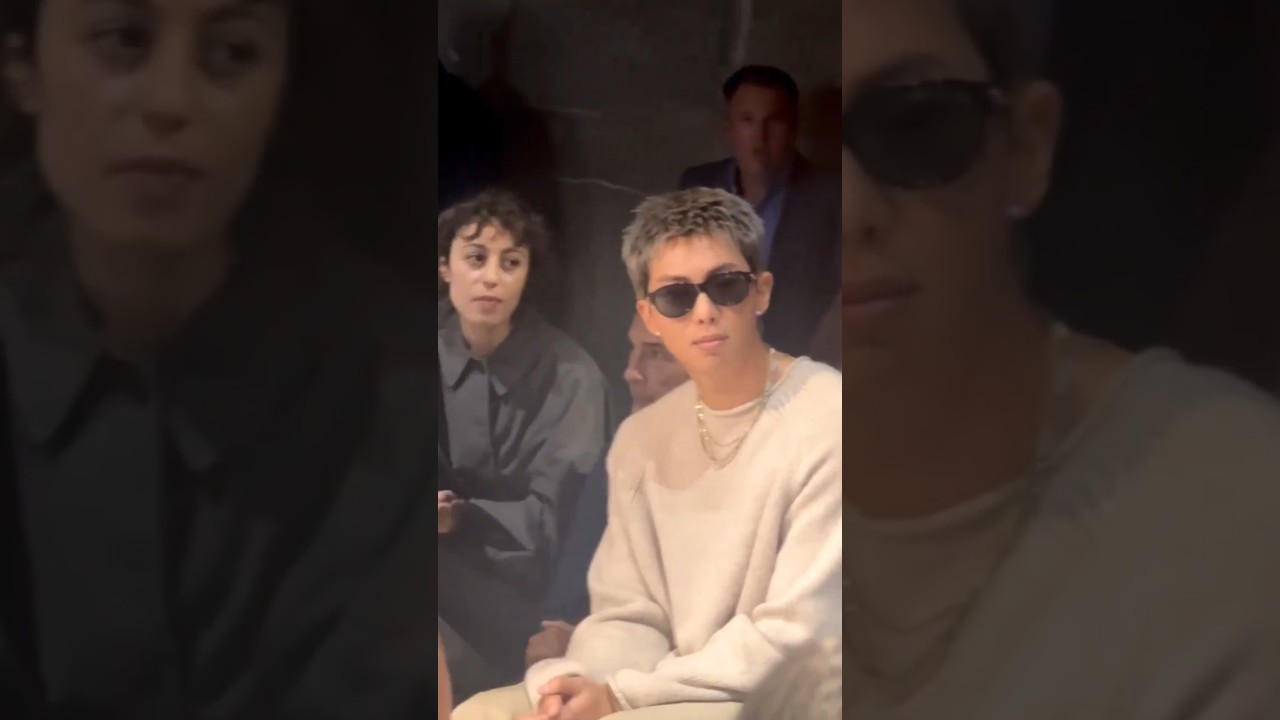 RM sitting next to Uma Thurman & Anna Wintour at Bottega Veneta Summer 2026 at Milan Fashion Week