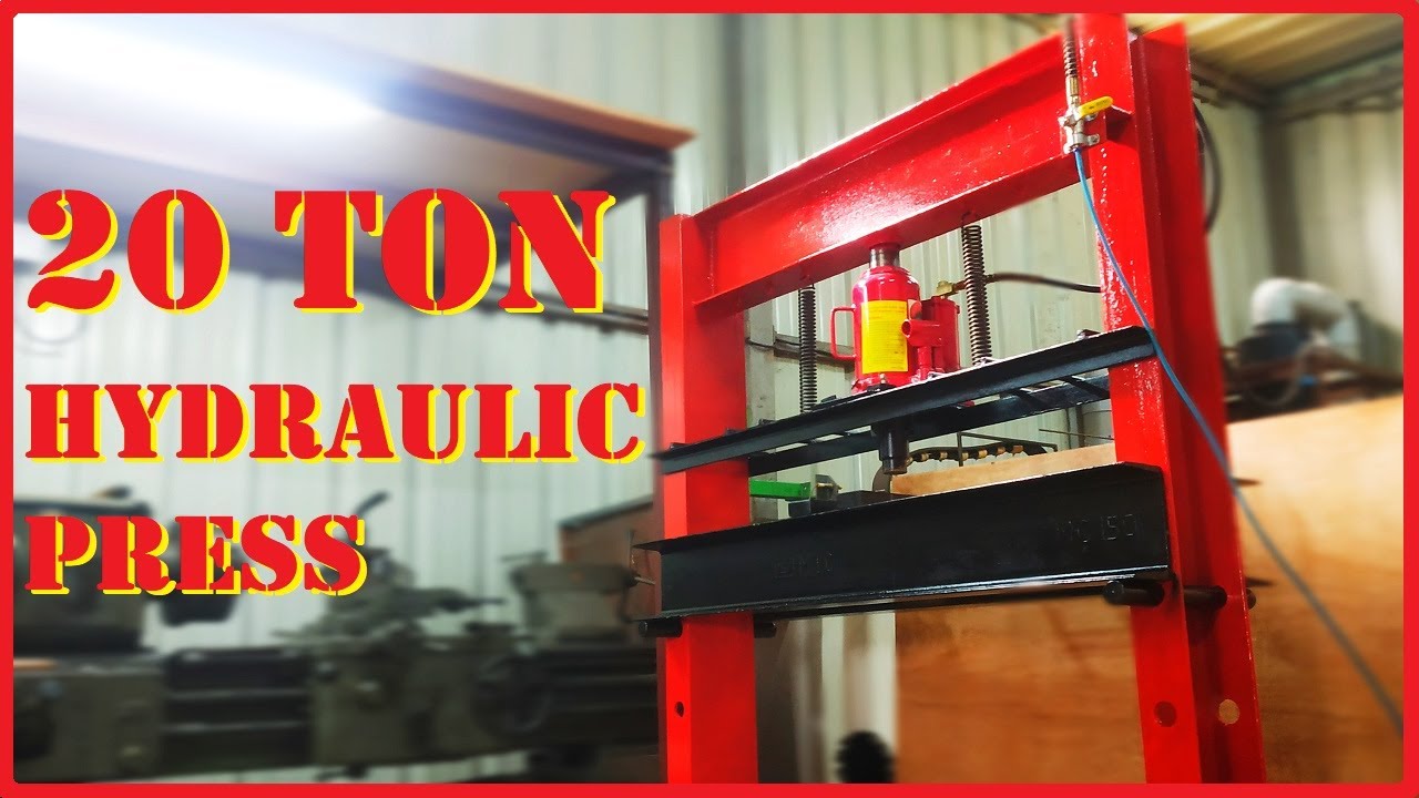 homemade hydraulic Press machine - 20 ton - Pneumatic air assistance - how to make