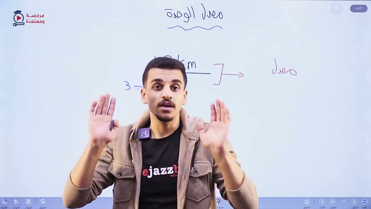 معدل الوحدة(الجزء الاول)/الصف السابع/الاستاذ حمزة المحارمة/الرياضيات