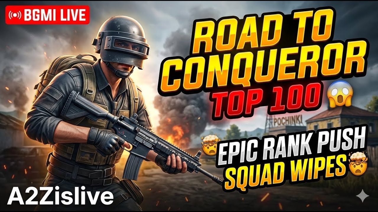 🔴 BGMI LIVE: Road to Conqueror TOP 100 😱 🔥 | Epic Rank Push & Squad Wipes |  #bgmi #BGMI #BGMILIVE