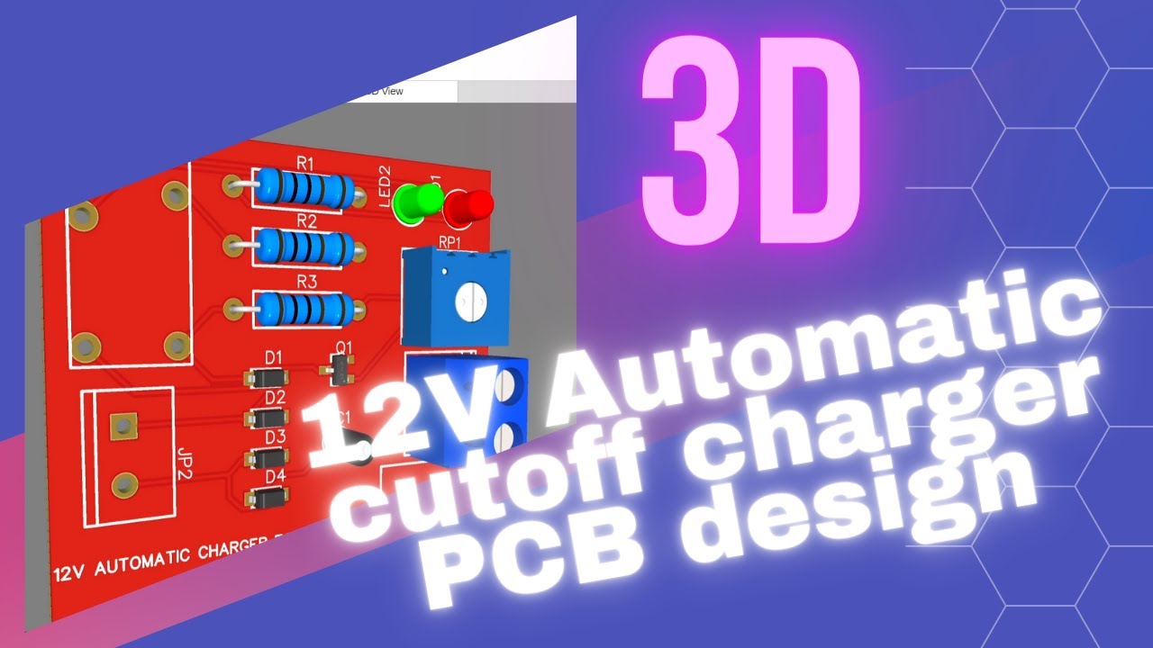 Automatic battery charger circuit for any battery | EASYEDA PCB with schematic |Auto cut off charger