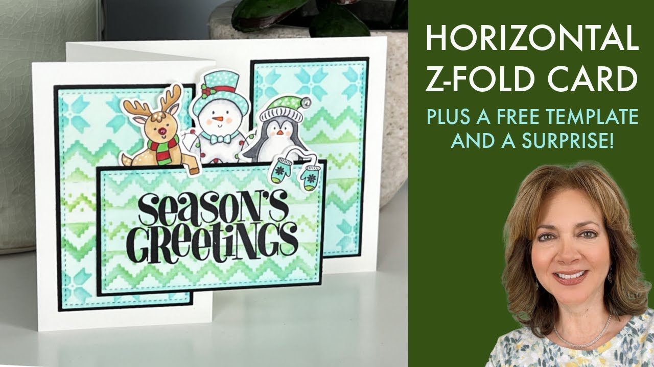 Horizontal Z-Fold Card Plus a Free Template For You!