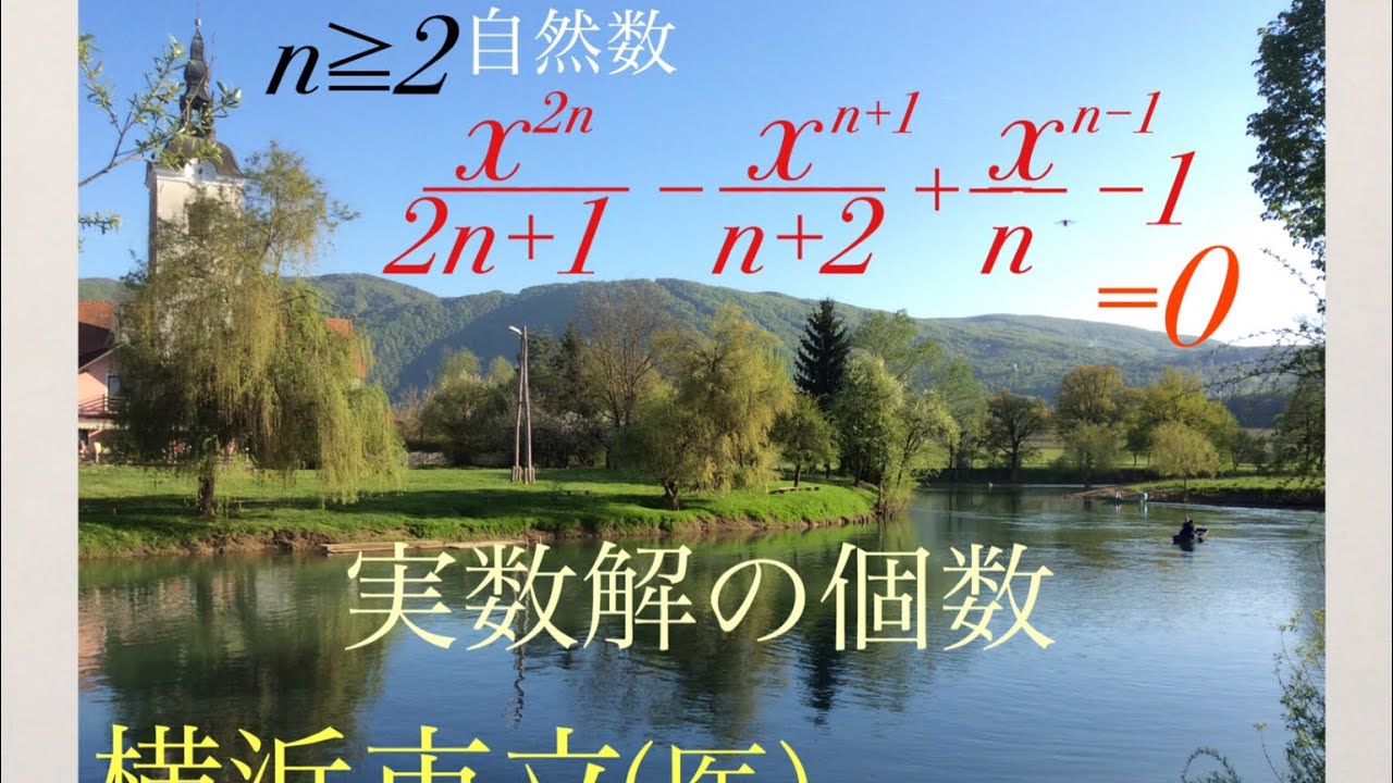 横浜市立（医）2n次方程式の実数解の個数 高校数学 Mathematics Japanese university entrance exam