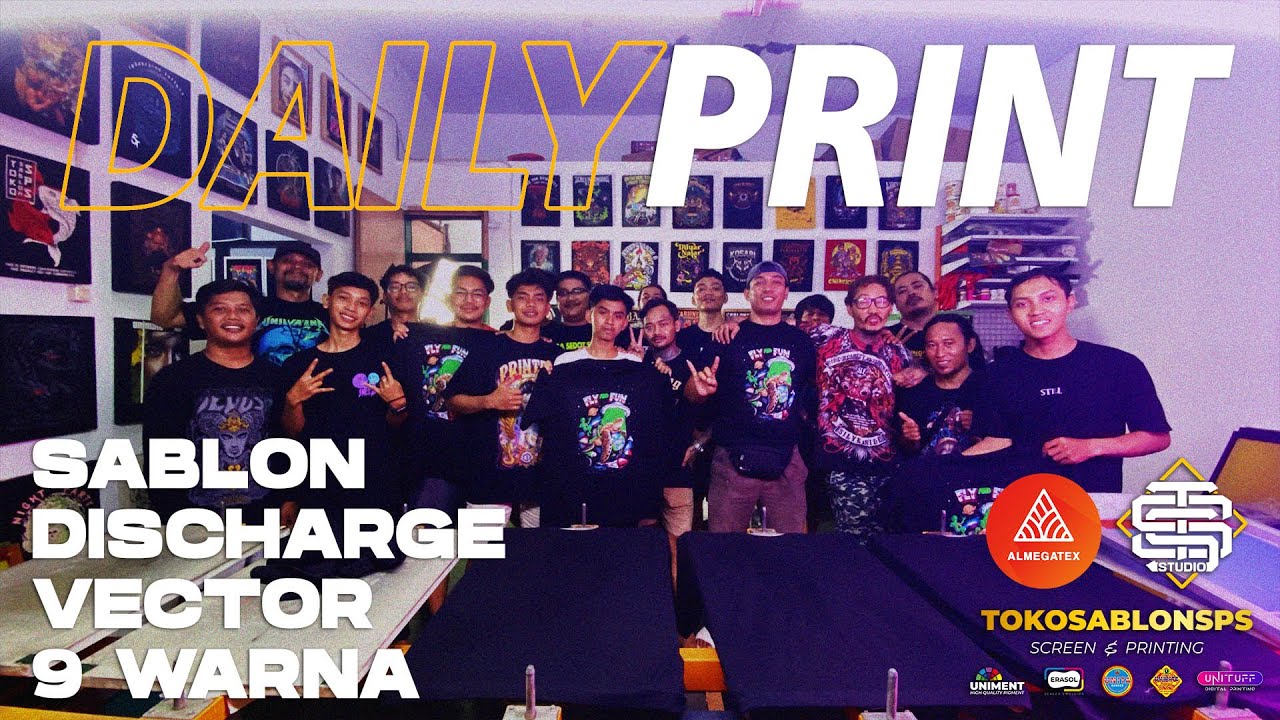 Daily Print | Sablon Discharge Vector 9 Warna