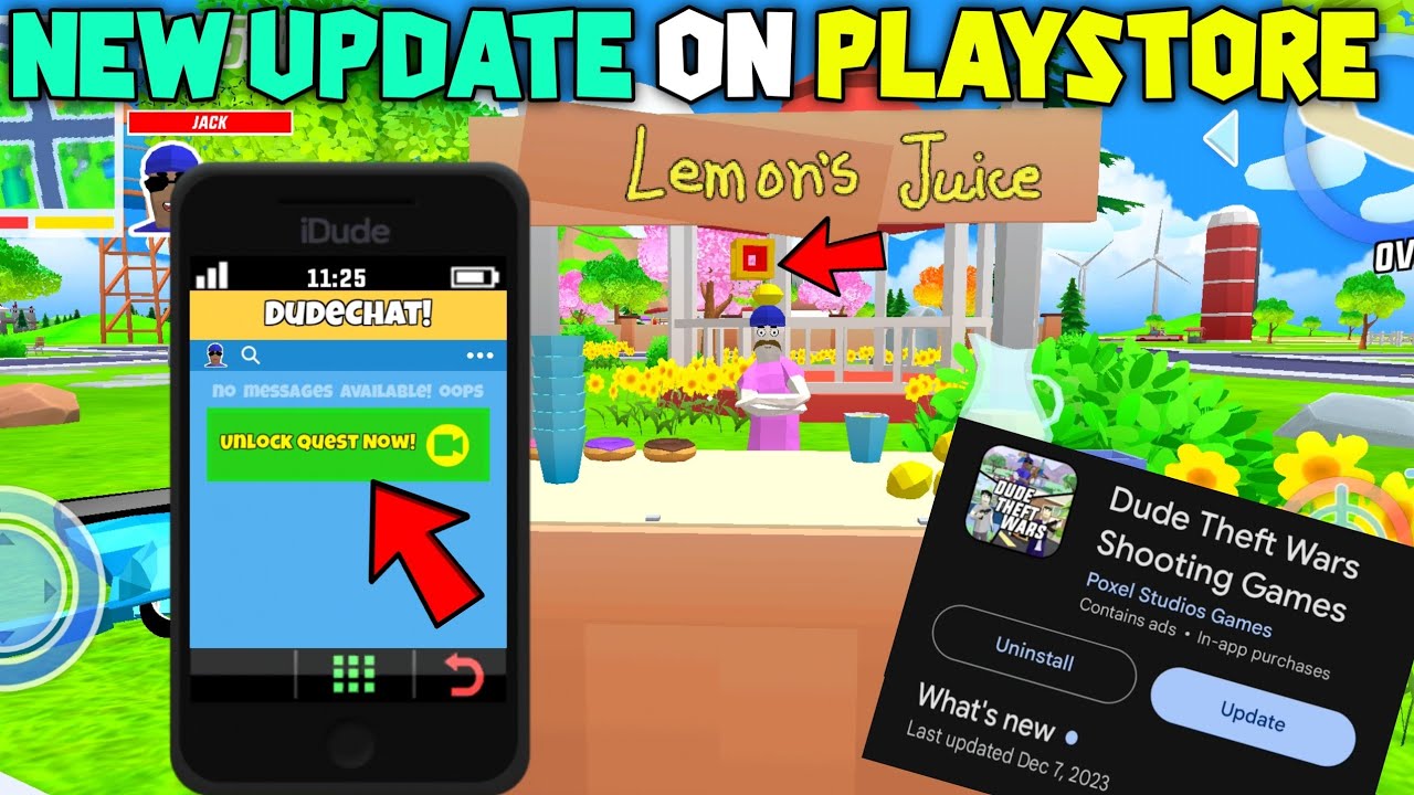 Finally New Update On Play Store Here 🤑 | Dude Theft wars New Update | Trace Gamerz