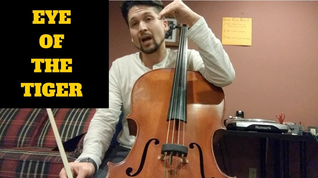 How to Play EYE OF THE TIGER with Double Stops and Chops