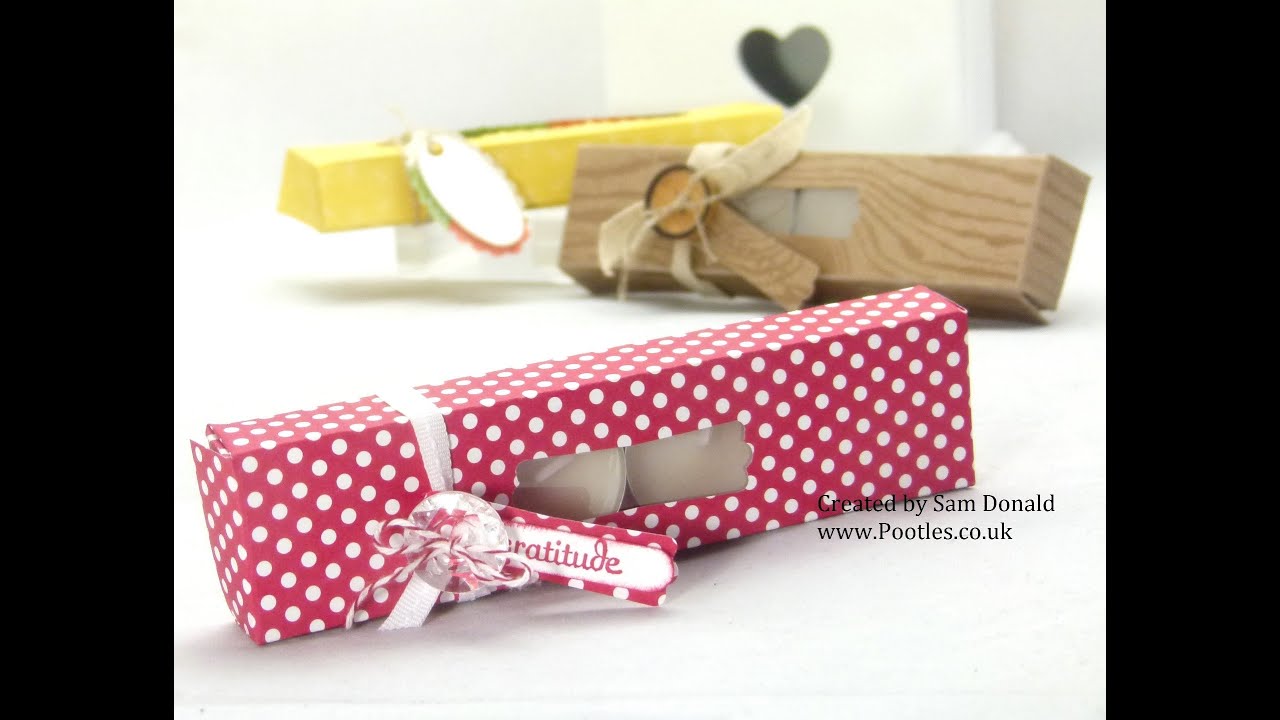 Подарочная коробка Stampin Up UK для чайных свечей