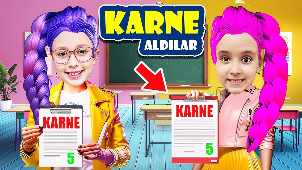 BAHAR VE BANU ALYA RUMİ VE MİRA OLDULAR !! KARNE ALDILAR !! 