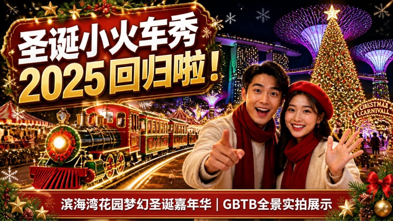 【新加坡必去】Christmas Train Show 2025 回来了 | 滨海湾花园梦幻圣诞嘉年华 | GBTB 全场景带你看
