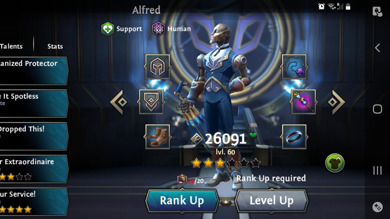 Heroes of the Dark, team compositions for PVP, Catacombs and Harbingers, also discussing Alfred