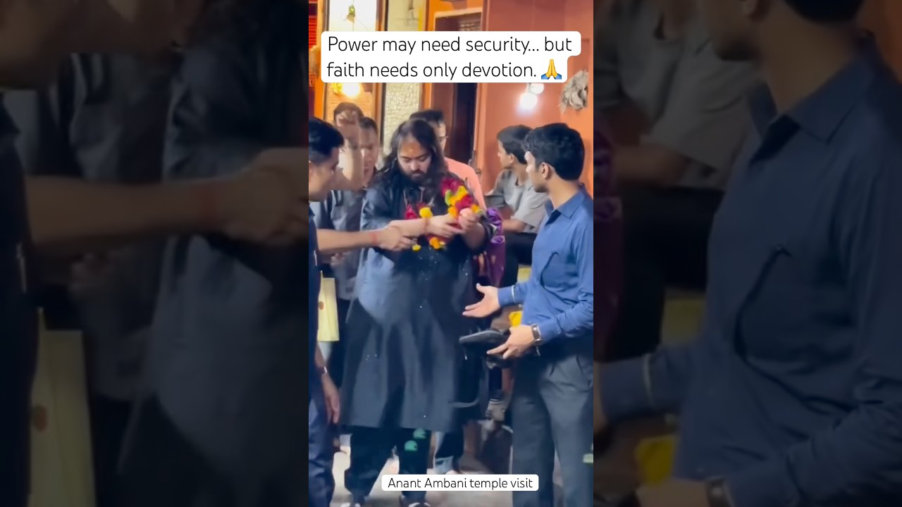 Anant Ambani&rsquo;s Spiritual Temple Visit 😍🔥 | Devotion, Faith & High-Security Darshan ❤️✨