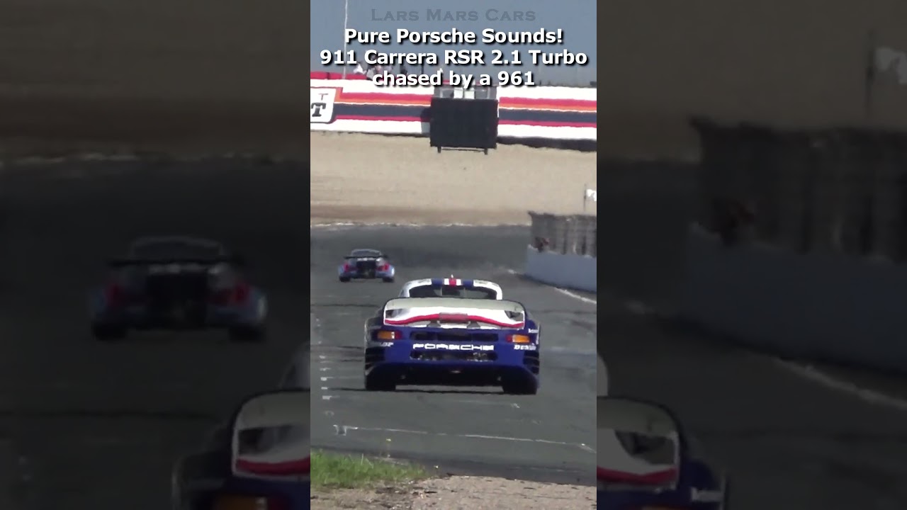 Porsche 961 chases the 911 RSR 2.1 Turbo onto the straight #porsche #turbo #racing