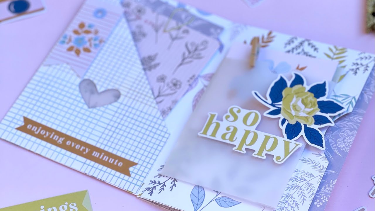 One Page Wonder Tutorial 12x12 Paper | Flat Mail | Passport TN Album Folio
