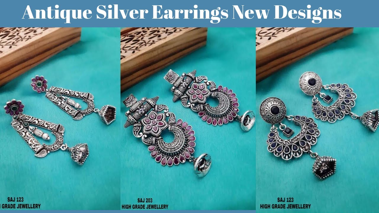 New German Oxidised Silver Earrings Designs Collections | Silver Jewellery | Latest Fashion Trends.