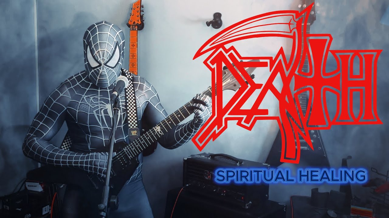 Death - Spiritual Healing | Lead Guitar & Vocal Cover | Schuldiner & Murphy Solo + Lyrics Video