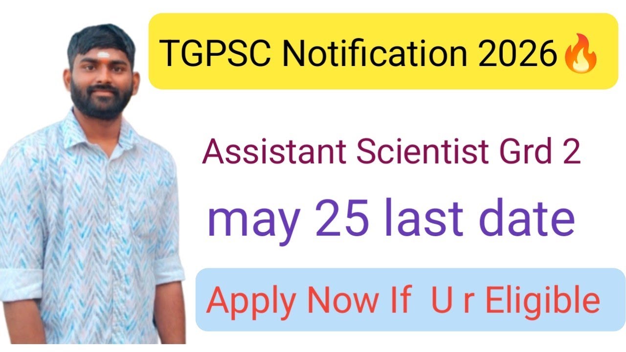 TGPSC Assistant Scientist Notification🔥 Last Date May 25 | Full Details Explained #campusstudent