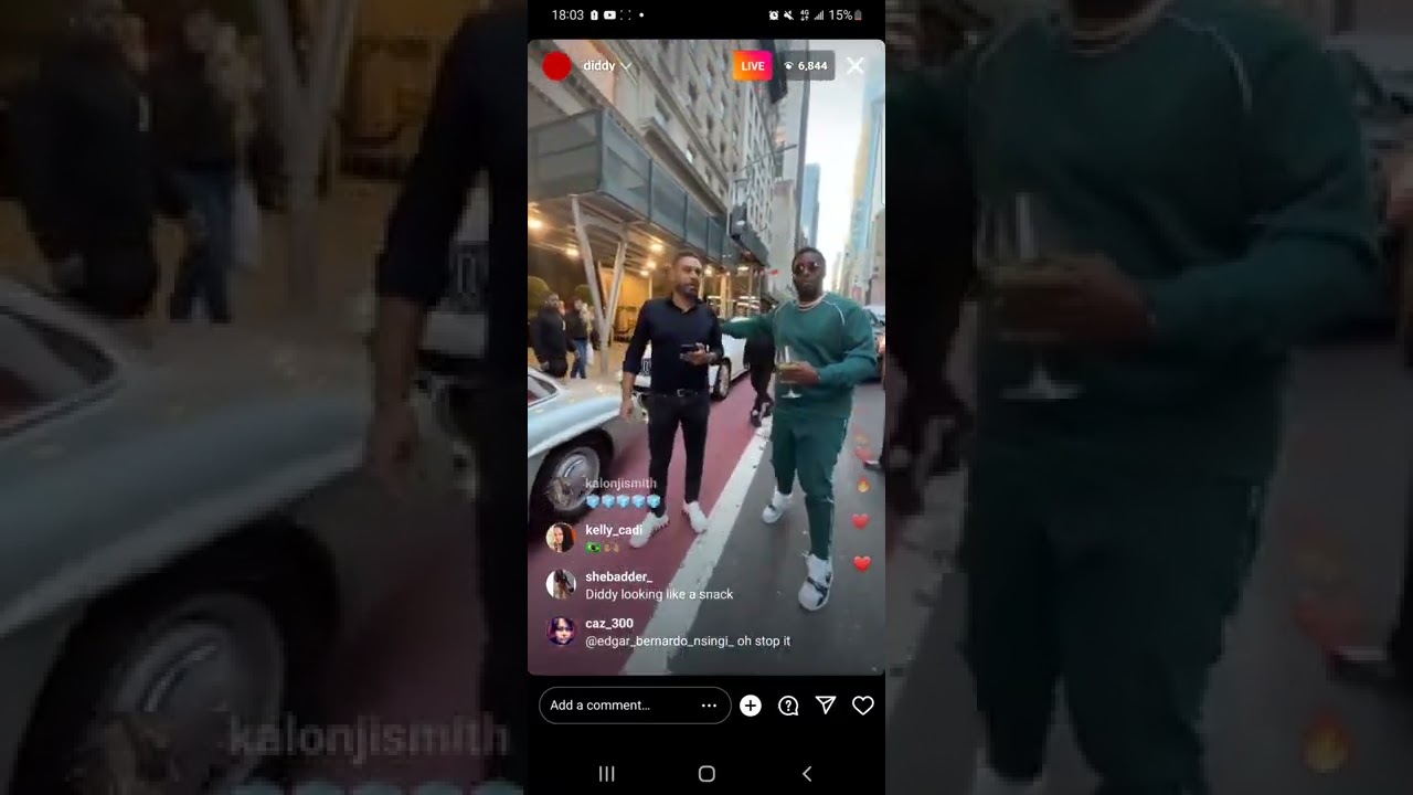 P Diddy Luxury Live On Instagram