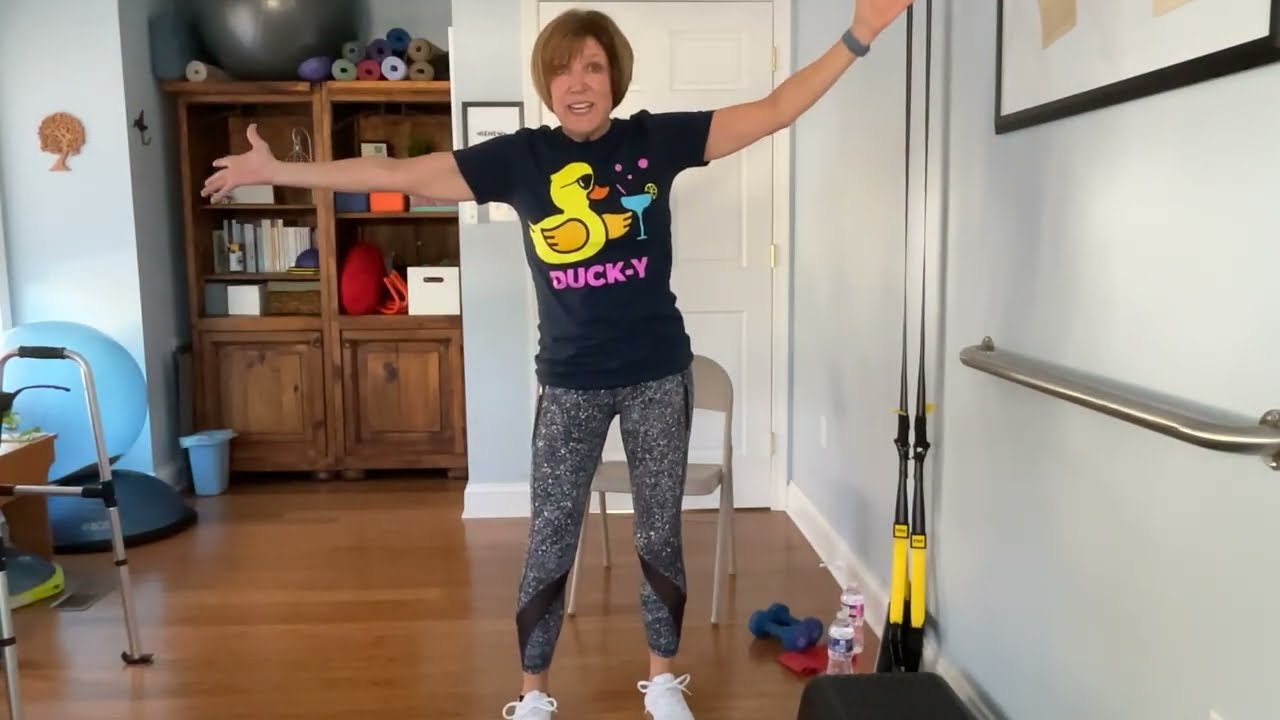 Fun Friday workout on a chair BEGINNGER