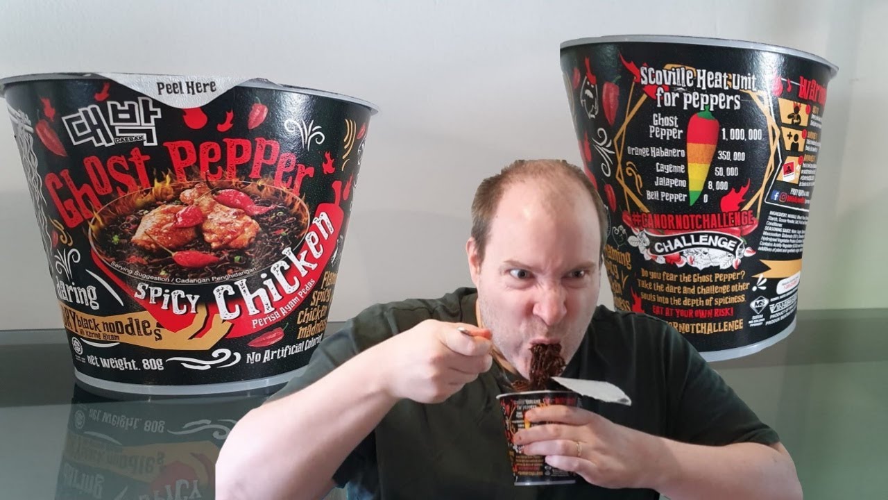 Eating Ghost Pepper Noodles Challenge 🇰🇷 #canornotchallenge #daebaknoodles #ghostpeppernoodles