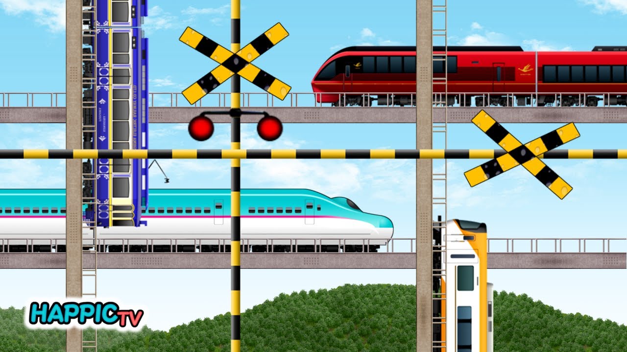 【踏切 Fumikiri】忙しすぎる踏切と電車の立体交差 | 新幹線 | 京阪 / Train & Railroad Crossing - Too Busy Crossing -
