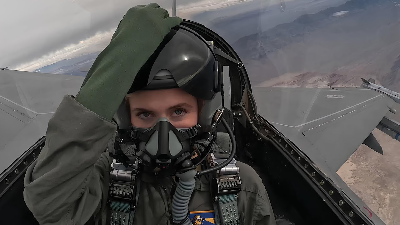 Female Pilot ‘Miss America’ of US F-16 in Full Speed Emergency Takeoff