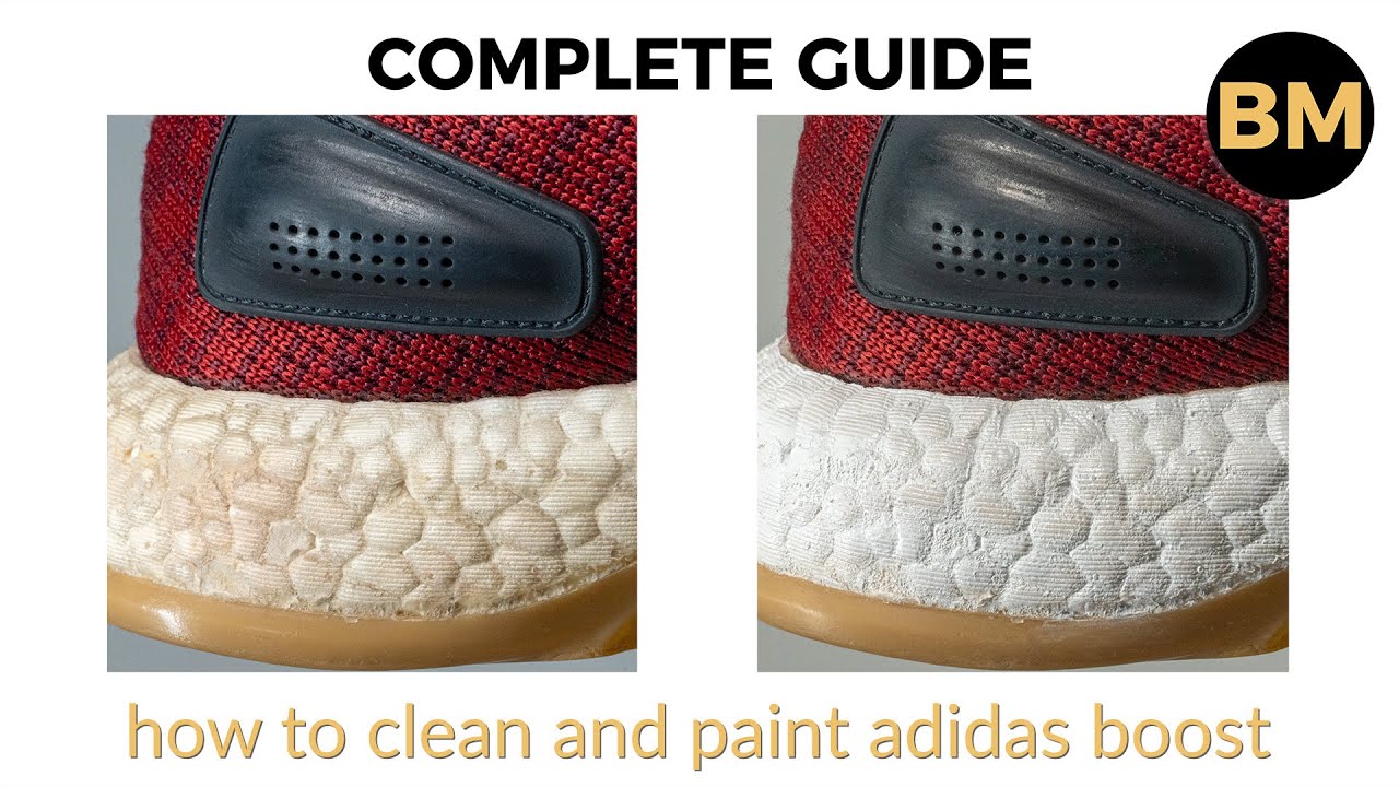 How to CLEAN and PAINT adidas BOOST midsoles - complete guide