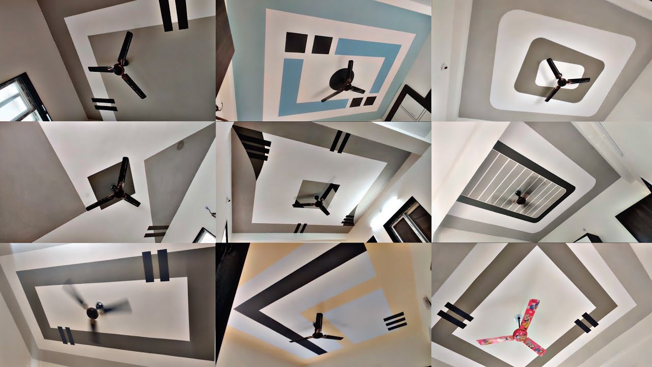 12 Ceiling design idea // for masking tape //  Ceiling colour combination //and low cost// for home