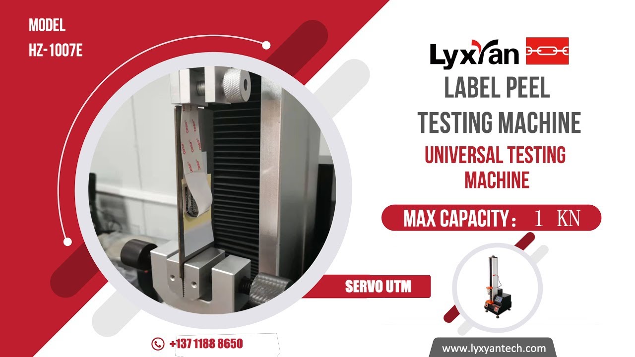 180&deg;and 90&deg; label peel test machine