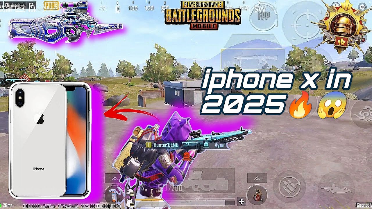 iPhone X Pubg Test 2025🔥/Smooth + Extreme (60fps) ⚡iOS 16.7.10+256Gb 😱/4 Finger Full Gyro+Livik pubg