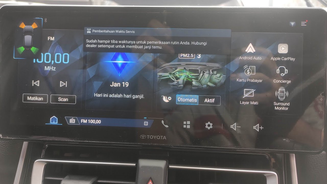 Ada pemberitahuan ini di layar headunit mobilmu? Tenang saja, ini hanya reminder servis.