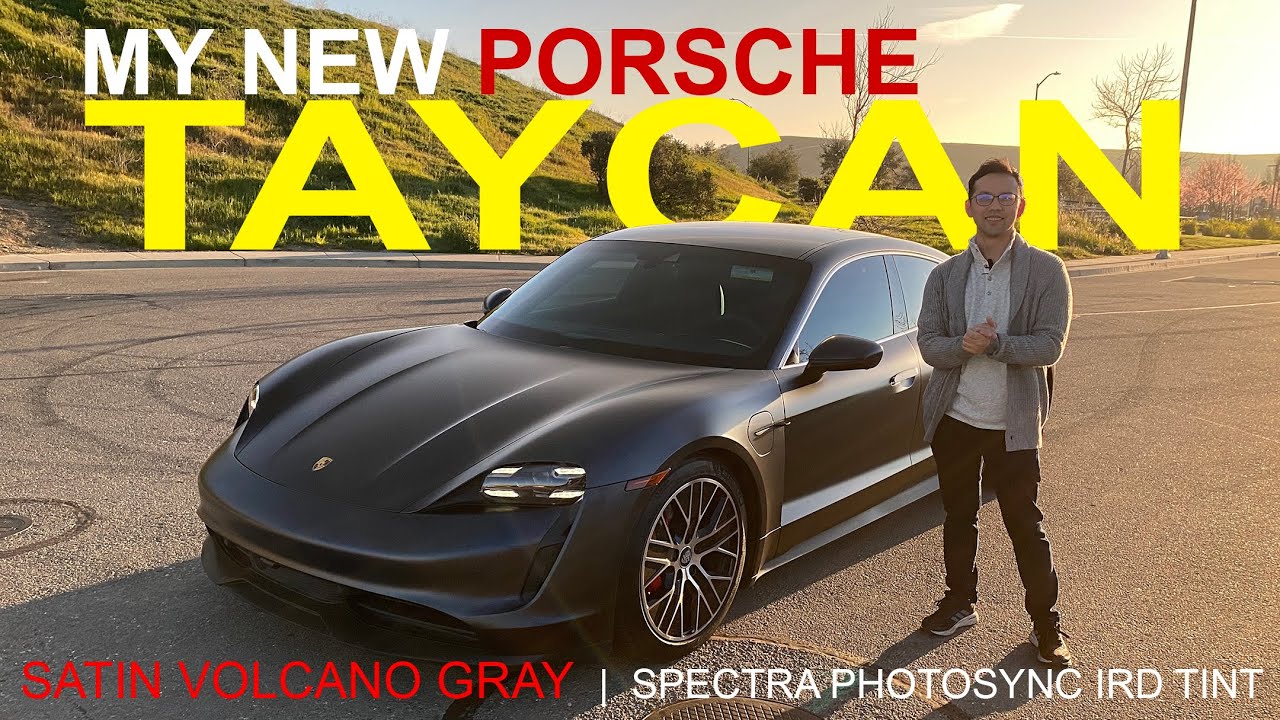 My New Porsche Taycan | SatinGuard Volcano Grey + Spectra Photosync IRD Tint