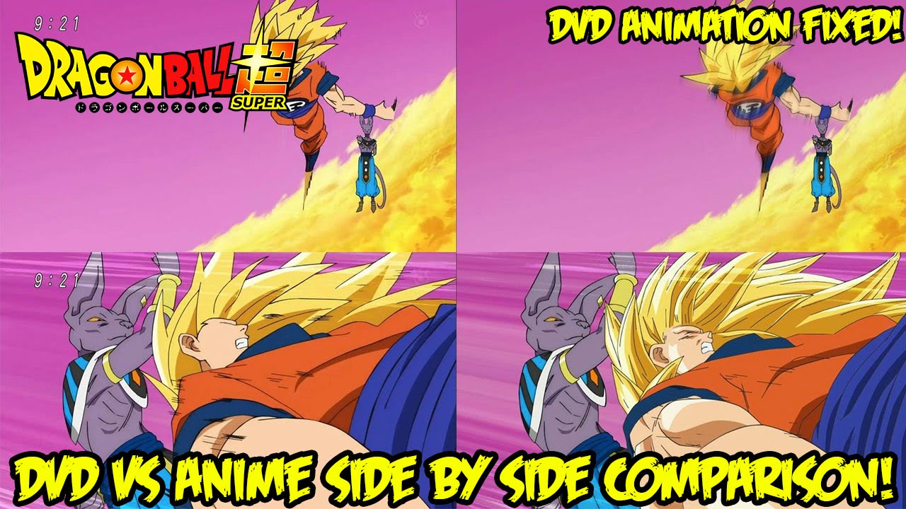 Dragon Ball Super: Toei Fixes Animation for DVD Release! Episode 5 Side by Side Comparison