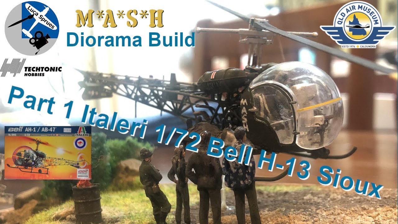 M*A*S*H Diorama Part 1- Building the Italeri 1/72 Bell H-13 Sioux