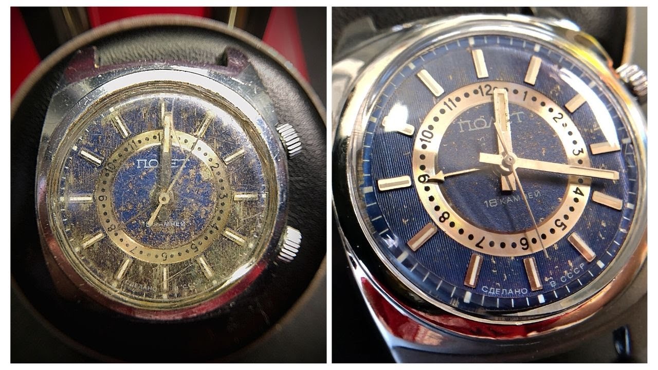 Реставрация наручных часов с БУДИЛЬНИКОМ | Restoration of a wrist watch with an ALARM CLOCK.