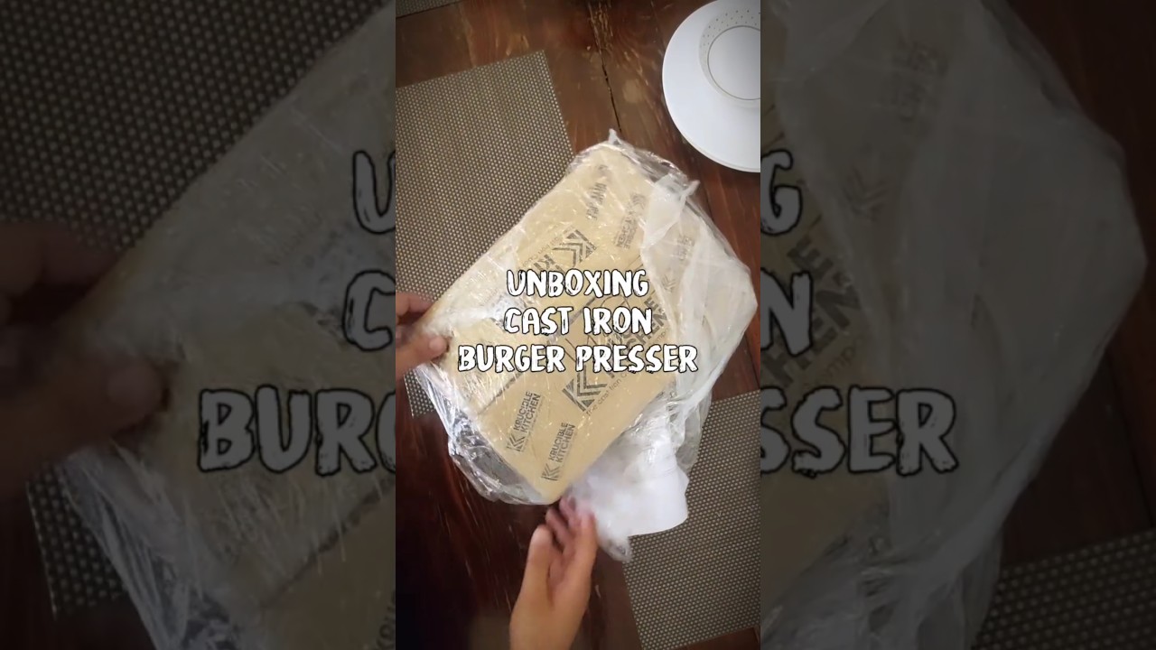Unboxing Krucible Kitchen Cast Iron Presser : Perfect Burger Patties Every Time  