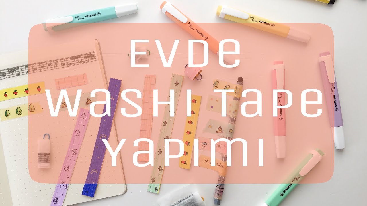 Washi Tape Yapımı | Evde Desenli Bant Yapımı / 3 Farklı Kolay Yöntem DIY | Kendin Yap