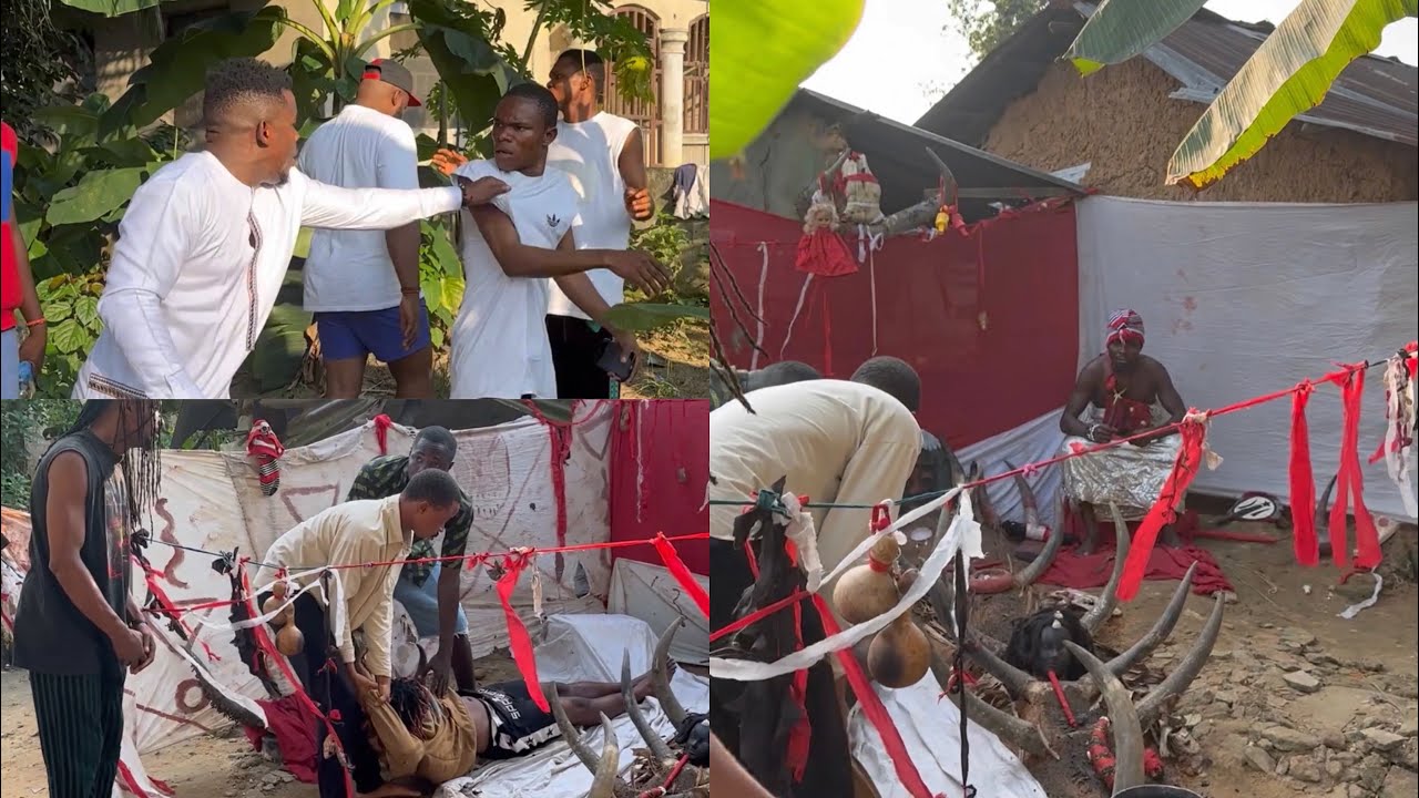 Skibo aka Nwunne Tv scatter Native Doctor shrine after giving him 200k to deliver smart he
