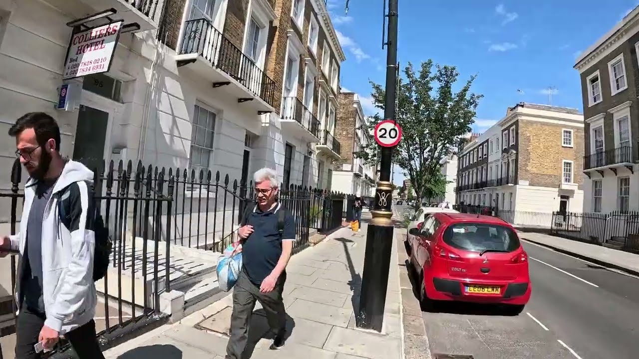 Walking through the Pimlico neighborhood of London-City of Westminster