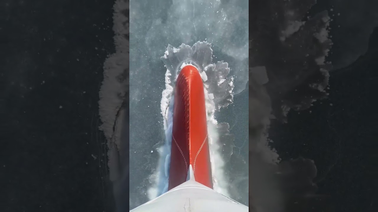 Ice breaking sounds | Stressful sound of ice breaking ships #shorts #trending #viral #merchantnavy