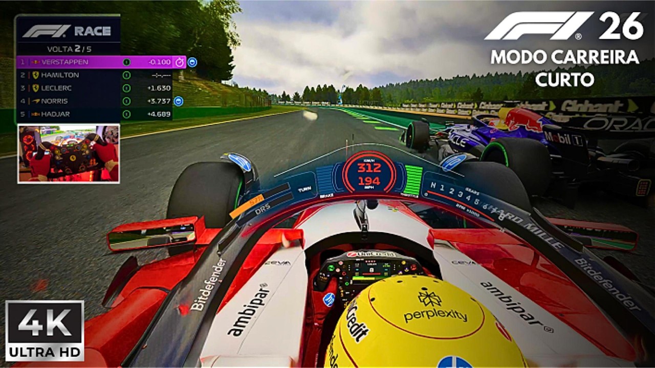 F1 26 MOD Carreira de Lewis Hamilton Ultra Realista 4K | Corrida 13 | PXN V12 Lite + Simjack UT