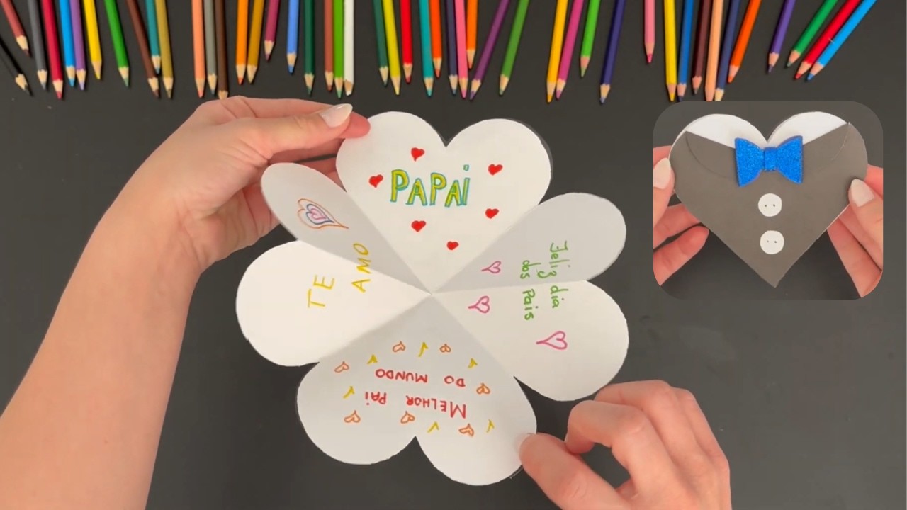 Presente Barato e Criativo para o Dia dos Pais &ndash; Fa&ccedil;a Voc&ecirc; Mesma com Papel!
