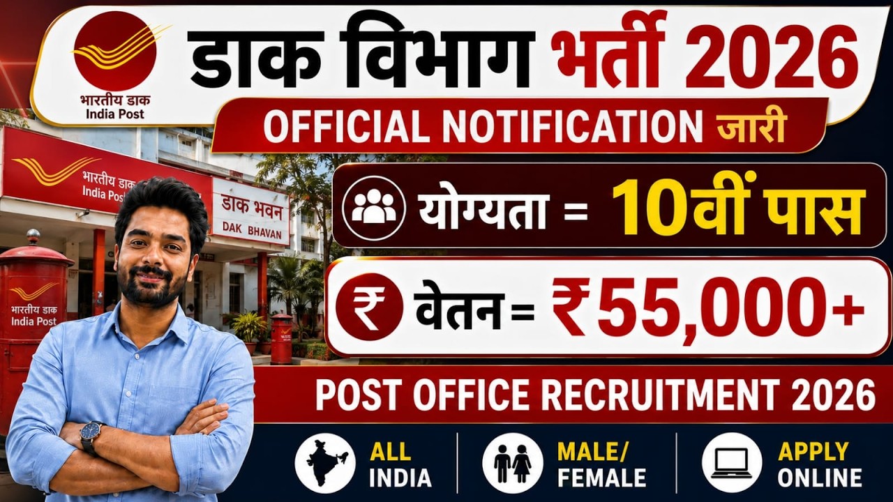 Post Office New Vacancy 2026 | Indian Post Payment Bank Recruitment 2026 | Dak Vibhag Bharti 2026