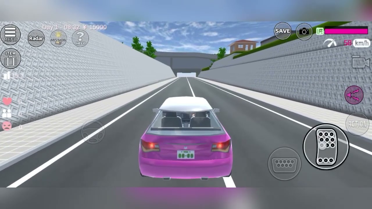 Car driving go to riding 