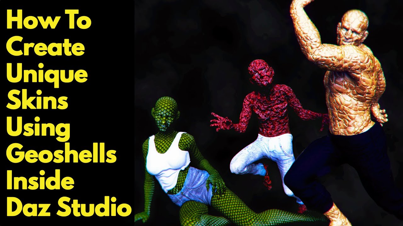 How To Create Unique Skins Using Geoshells Inside Daz Studio