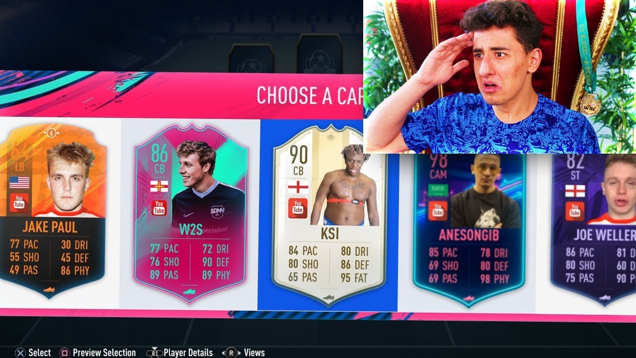YouTubers FUTDRAFT (при участии KSI, Джейка Пола, W2S и других) &mdash; FIFA 19