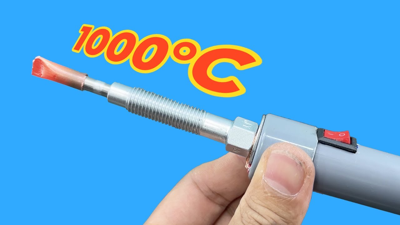 Самодельный паяльник 1000°C со свечой накаливания 12 В | Лучшие паяльники 2024 года